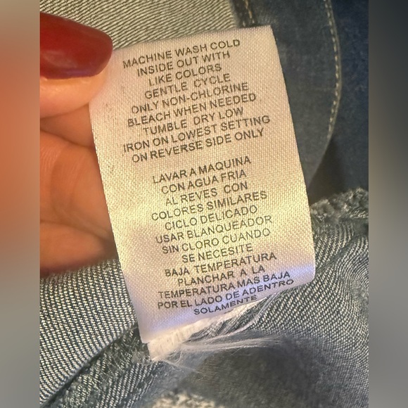 Democracy Blue Denim Jacket with Contrast Stitching - Picture 5 of 6